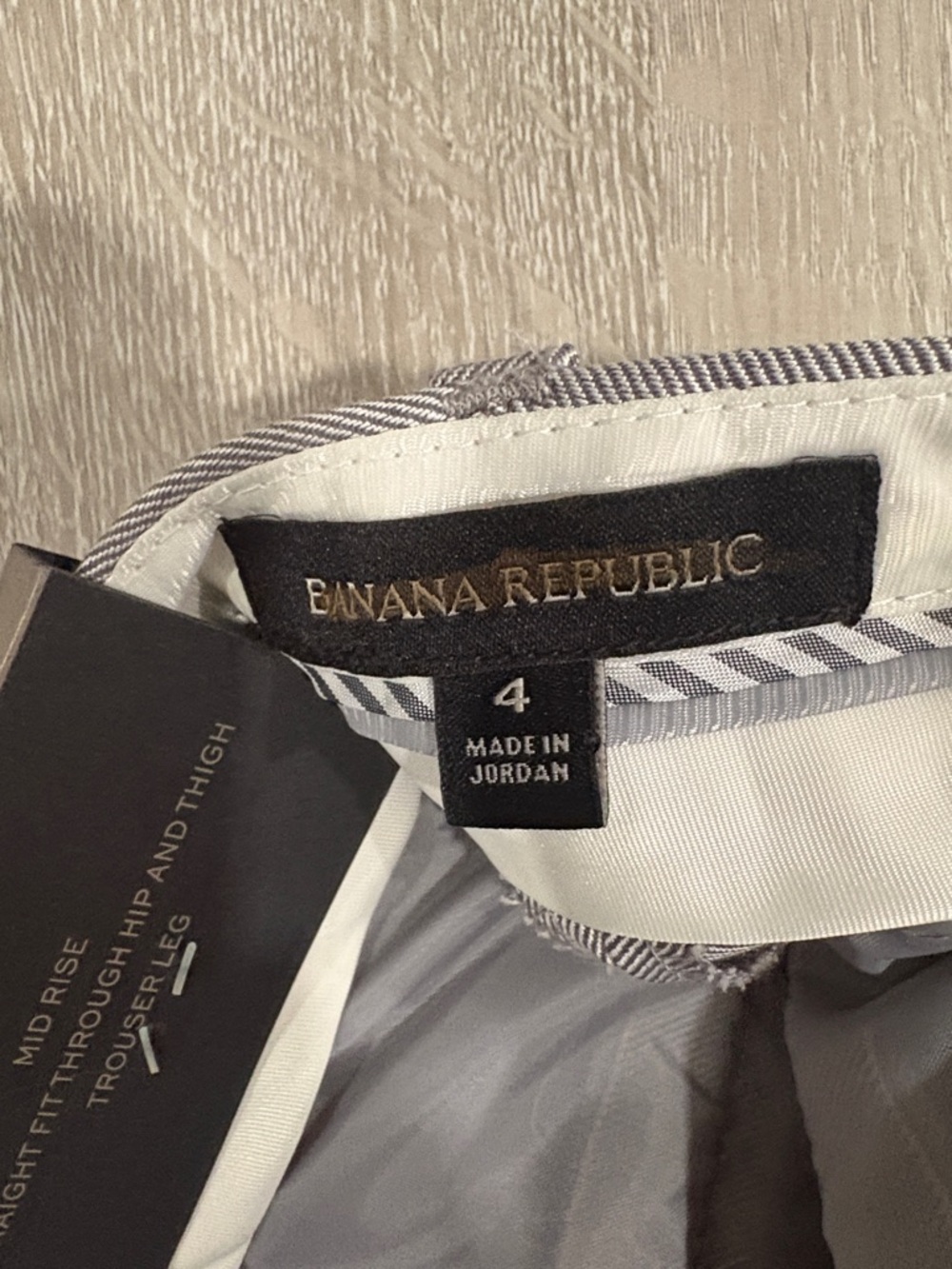 Banana Republic Logan Mid Rise Straight Leg Trouser Pants - Picture 6 of 7